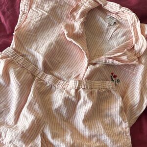 Madewell Striped Pink & White Pajama Set